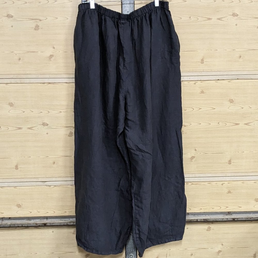 BRYN WALKER Wide Leg Linen Pants with side pockets
